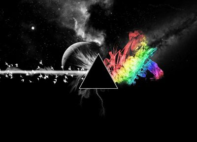 abstract, outer space, Pink Floyd, The Dark Side Of The Moon - desktop wallpaper