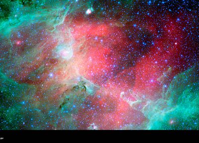 nebulae, infrared, Eagle nebula - desktop wallpaper