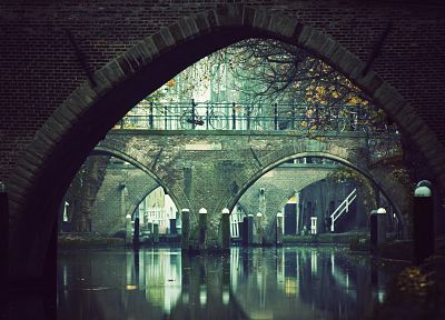 bridges, rivers, arcs - desktop wallpaper