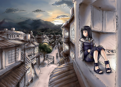 women, Naruto: Shippuden, Hyuuga Hinata, konoha, anime - duplicate desktop wallpaper