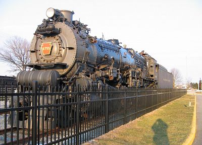 railroad tracks, steam engine - duplicate desktop wallpaper