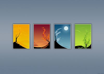 seasons, panels - random desktop wallpaper
