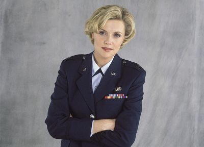 women, Amanda Tapping, Stargate SG-1, Samantha Carter - duplicate desktop wallpaper