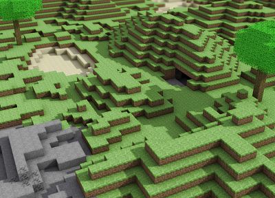 landscapes, Minecraft - desktop wallpaper