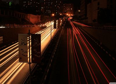 cityscapes, dark, night, roads, long exposure - random desktop wallpaper