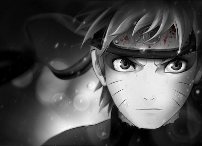 blood, Naruto: Shippuden, sage, Sage Mode, selective coloring, Uzumaki Naruto - random desktop wallpaper