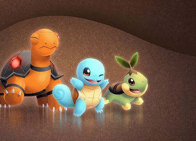 Pokemon, Bulbasaur, Squirtle, Charmander - desktop wallpaper