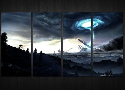 ski, science fiction, artwork, skyscapes - desktop wallpaper