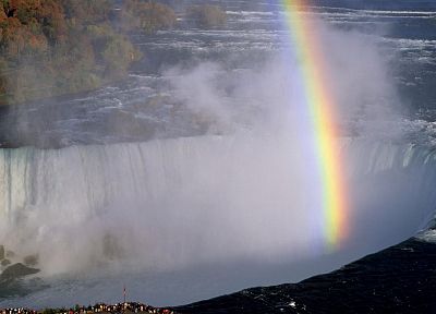 rainbows, waterfalls, water effects - desktop wallpaper