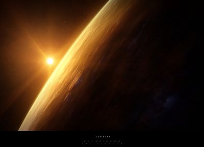 outer space, planets, digital art - desktop wallpaper