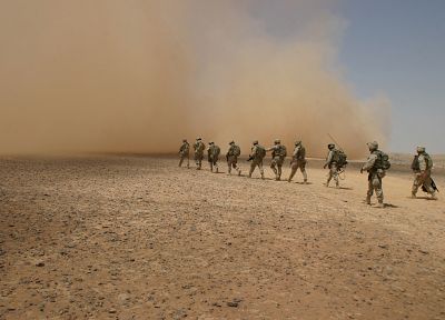 soldiers, army, military, deserts - desktop wallpaper