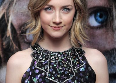 blue eyes, Saoirse Ronan - duplicate desktop wallpaper