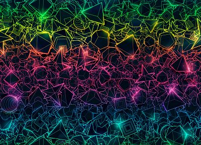 abstract, multicolor, shapes, geometry - random desktop wallpaper