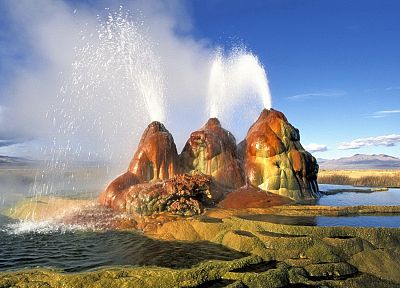 landscapes, geysers - random desktop wallpaper