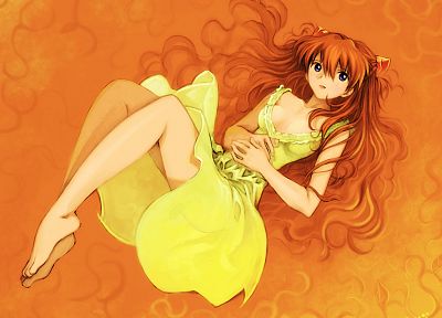 dress, Neon Genesis Evangelion, Asuka Langley Soryu, anime girls - desktop wallpaper