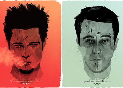 quotes, Fight Club, Brad Pitt, Edward Norton, Tyler Durden - random desktop wallpaper