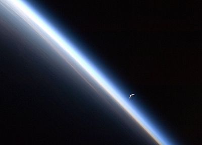 outer space, Moon, Earth - duplicate desktop wallpaper