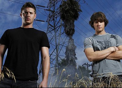 TV, Supernatural, men, actors, Jensen Ackles, Jared Padalecki, Dean Winchester, Sam Winchester - desktop wallpaper