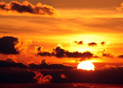 sunset, clouds, landscapes, nature, Sun, skyscapes - related desktop wallpaper