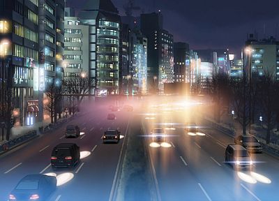 cityscapes, buildings, traffic, downtown, Makoto Shinkai, 5 Centimeters Per Second - related desktop wallpaper
