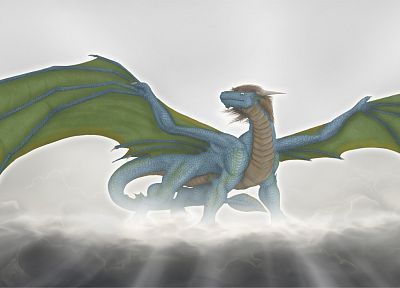 dragons, fantasy art, sea - desktop wallpaper