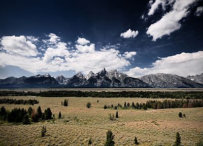 mountains, clouds, landscapes, nature, snow, Wyoming, Rocky Mountains - related desktop wallpaper