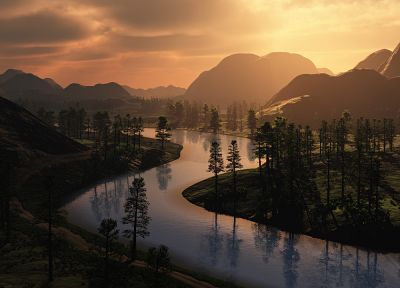 landscapes, CGI - duplicate desktop wallpaper