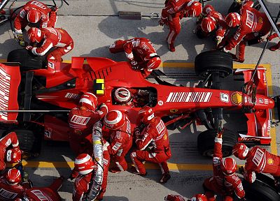 cars, Ferrari, Formula One, pit-crew - random desktop wallpaper