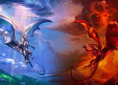 dragons, 3D - desktop wallpaper