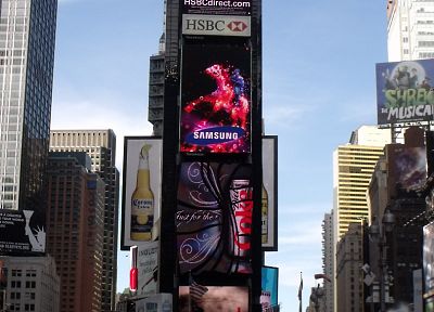 USA, New York City, advertisement - random desktop wallpaper