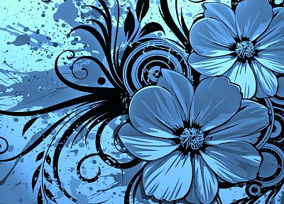 abstract, flowers, artwork - desktop wallpaper