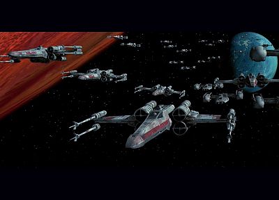 Star Wars, spaceships, X-Wing, vehicles - desktop wallpaper
