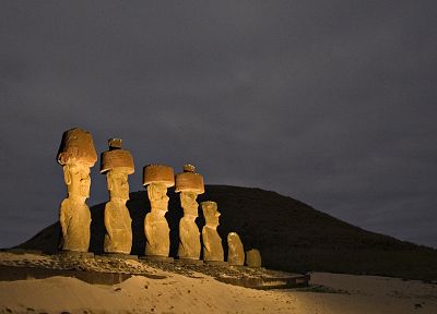 Easter Island, moai - duplicate desktop wallpaper