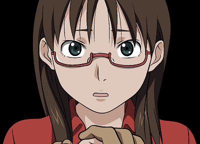 brunettes, glasses, transparent, meganekko, anime, anime girls, Yondemasuyo Azazel-san, Rinko Sakuma, anime vectors - related desktop wallpaper