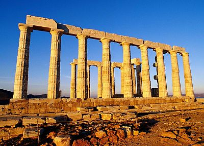 Greece, temples, Poseidon - random desktop wallpaper