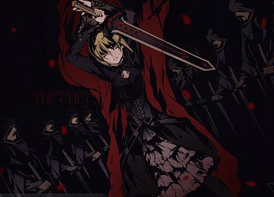 Fate/Stay Night, dark, dress, weapons, Type-Moon, black dress, Saber, swords, Saber Alter, Fate series - related desktop wallpaper