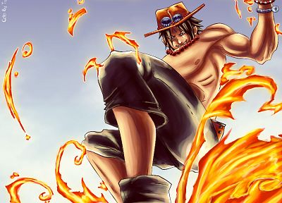 One Piece (anime), Ace, Portgas D Ace - duplicate desktop wallpaper