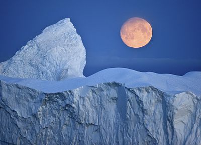 bay, Full Moon, Greenland - random desktop wallpaper