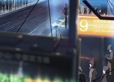 Makoto Shinkai, train stations, 5 Centimeters Per Second, railway - related desktop wallpaper