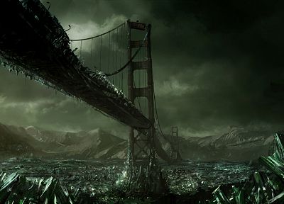 grunge, Command And Conquer, decay, Golden Gate Bridge - duplicate desktop wallpaper