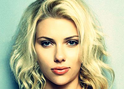 blondes, women, eyes, Scarlett Johansson, blue eyes, actress, faces, portraits - desktop wallpaper