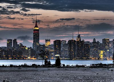 skylines, city lights - duplicate desktop wallpaper