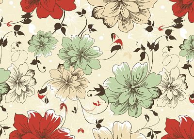 patterns, floral - duplicate desktop wallpaper