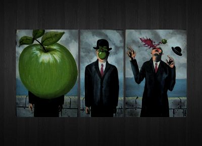 parody, Rene Magritte, Son of Man - random desktop wallpaper