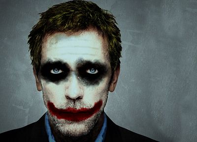 The Joker, Hugh Laurie, Gregory House, crossovers - duplicate desktop wallpaper