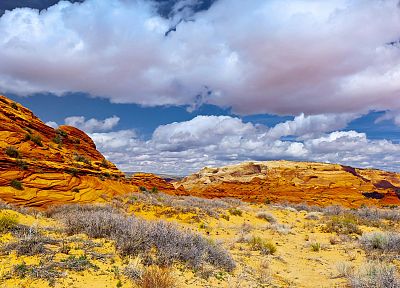 clouds, canyon, north, Arizona, Utah, coyote, area - related desktop wallpaper