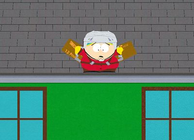South Park, rooftops, Eric Cartman - random desktop wallpaper