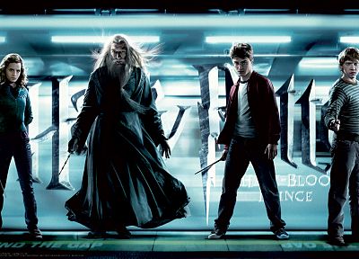 Emma Watson, Harry Potter, Harry Potter and the Half Blood Prince, Daniel Radcliffe, Rupert Grint, Hermione Granger, Albus Dumbledore, Ron Weasley, Michael Gambon - desktop wallpaper