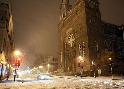 snow, streets, churches - related desktop wallpaper