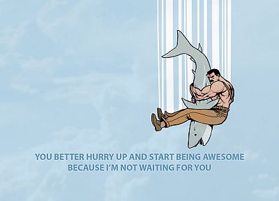 sharks, motivational posters - random desktop wallpaper